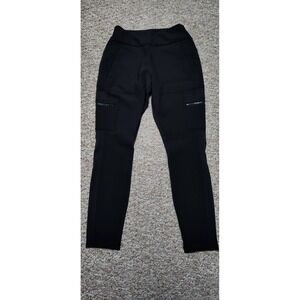 Athleta Headlands Hybrid Cargo High Rise Black Size 8 Leggings